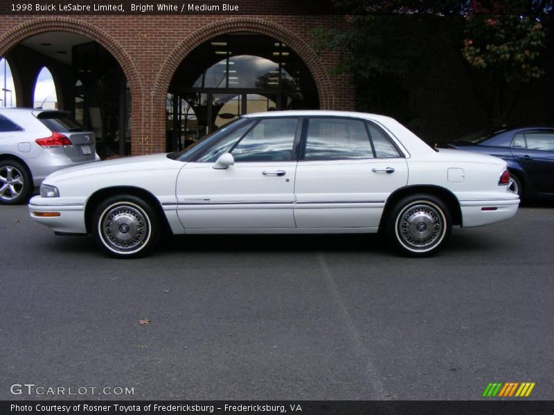 Bright White / Medium Blue 1998 Buick LeSabre Limited