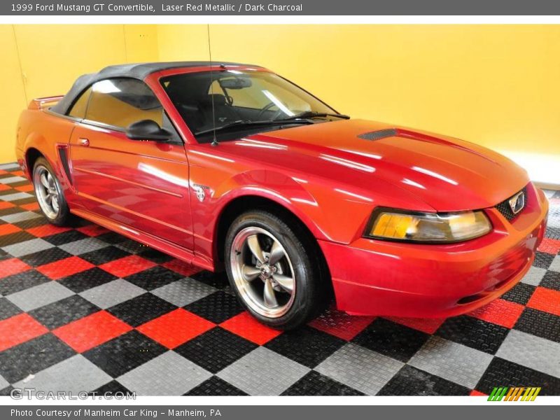 Laser Red Metallic / Dark Charcoal 1999 Ford Mustang GT Convertible