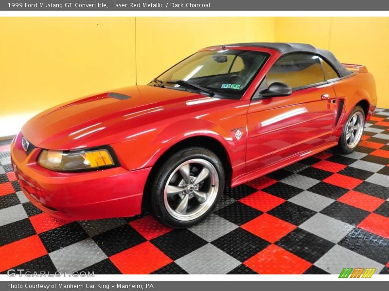 Laser Red Metallic / Dark Charcoal 1999 Ford Mustang GT Convertible
