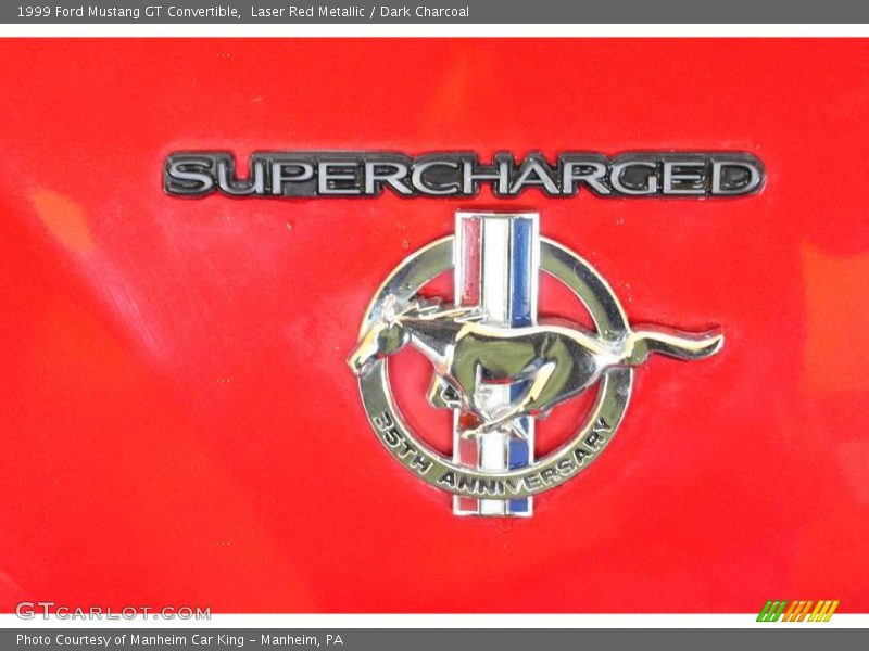 Laser Red Metallic / Dark Charcoal 1999 Ford Mustang GT Convertible
