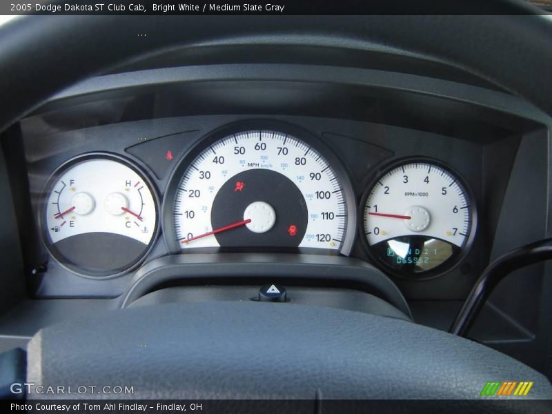 Bright White / Medium Slate Gray 2005 Dodge Dakota ST Club Cab