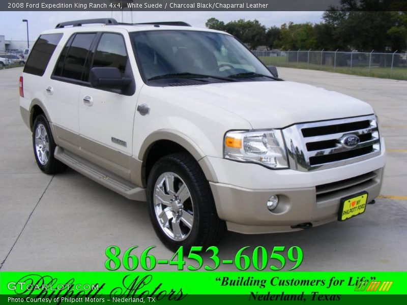 White Suede / Charcoal Black/Chaparral Leather 2008 Ford Expedition King Ranch 4x4
