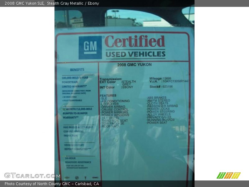 Stealth Gray Metallic / Ebony 2008 GMC Yukon SLE