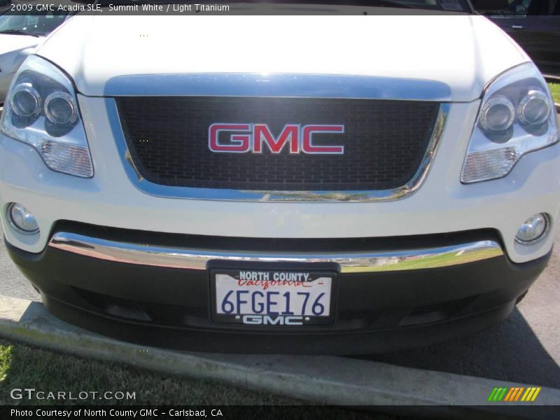 Summit White / Light Titanium 2009 GMC Acadia SLE