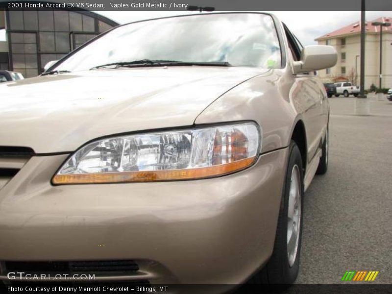 Naples Gold Metallic / Ivory 2001 Honda Accord EX V6 Sedan