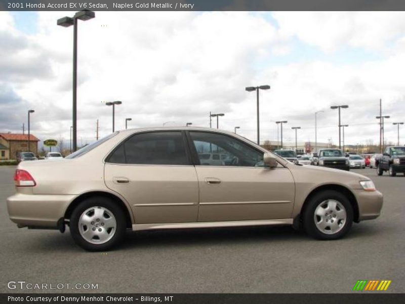 Naples Gold Metallic / Ivory 2001 Honda Accord EX V6 Sedan