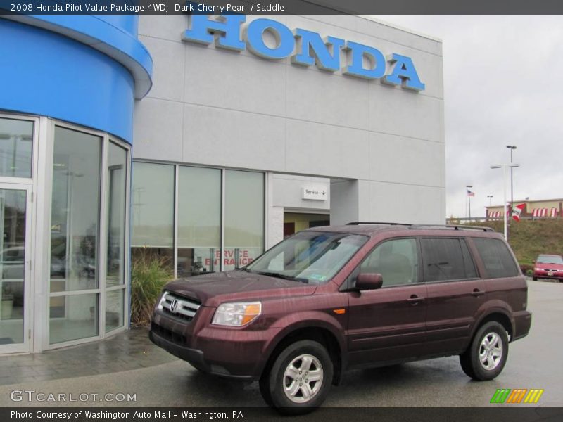 Dark Cherry Pearl / Saddle 2008 Honda Pilot Value Package 4WD