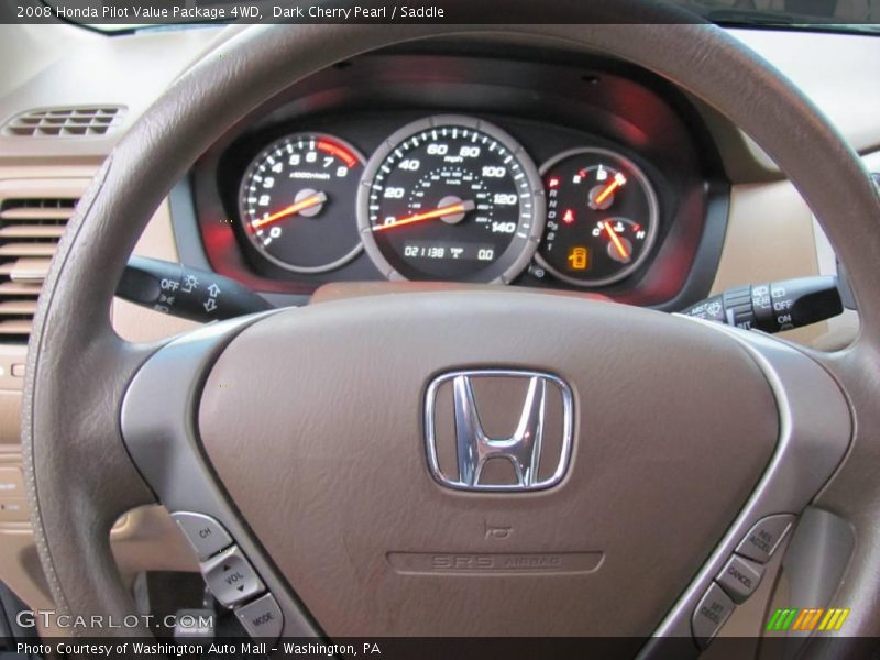 Dark Cherry Pearl / Saddle 2008 Honda Pilot Value Package 4WD