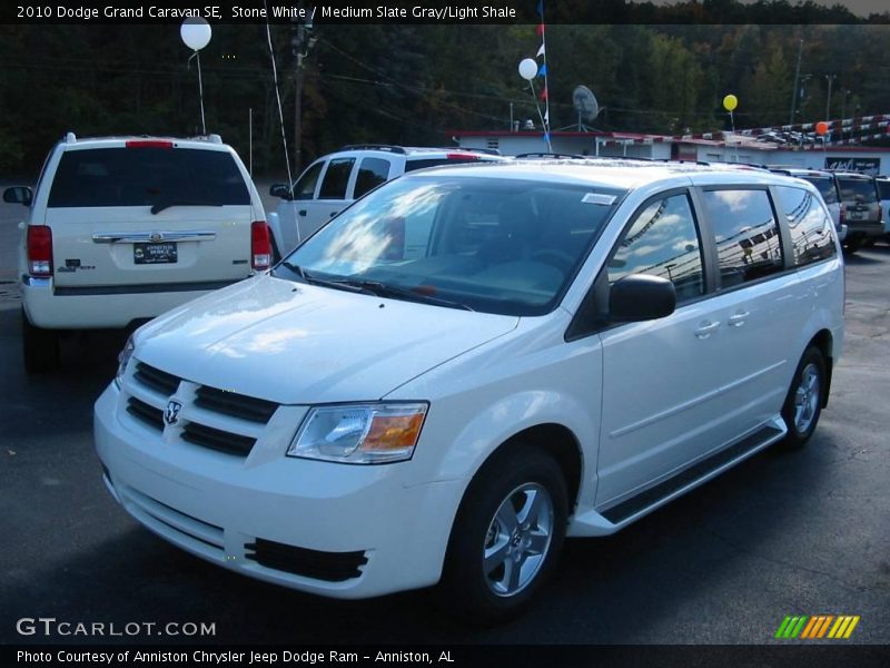 Stone White / Medium Slate Gray/Light Shale 2010 Dodge Grand Caravan SE