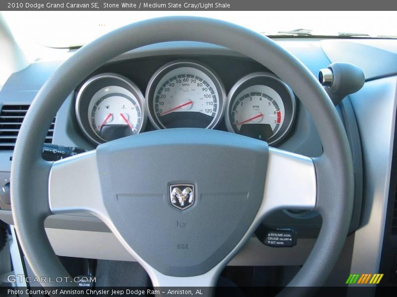 Stone White / Medium Slate Gray/Light Shale 2010 Dodge Grand Caravan SE