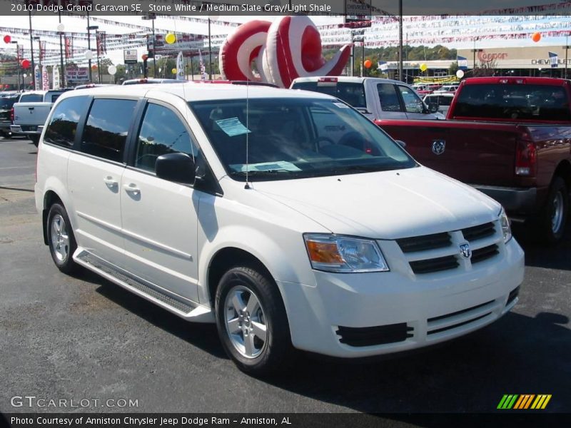 Stone White / Medium Slate Gray/Light Shale 2010 Dodge Grand Caravan SE