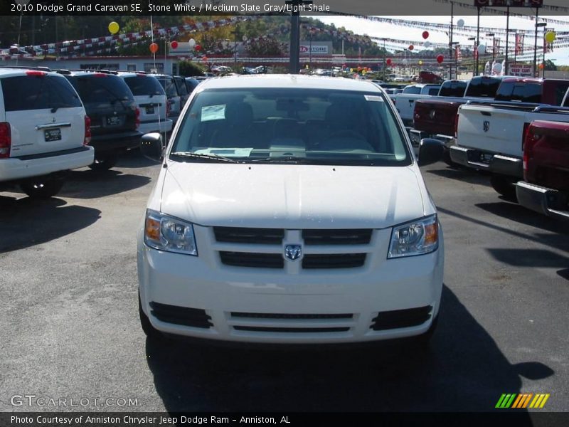 Stone White / Medium Slate Gray/Light Shale 2010 Dodge Grand Caravan SE