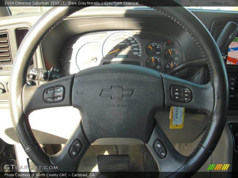 Dark Gray Metallic / Gray/Dark Charcoal 2004 Chevrolet Suburban 1500 LT