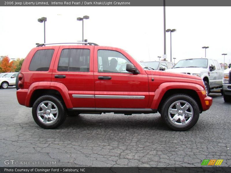 Inferno Red Pearl / Dark Khaki/Light Graystone 2006 Jeep Liberty Limited