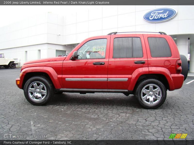 Inferno Red Pearl / Dark Khaki/Light Graystone 2006 Jeep Liberty Limited