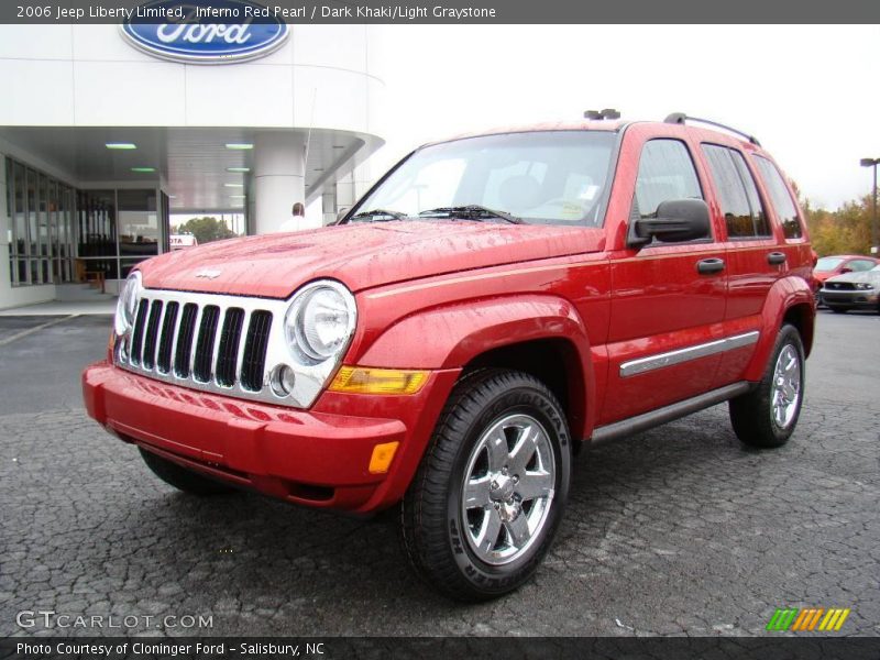 Inferno Red Pearl / Dark Khaki/Light Graystone 2006 Jeep Liberty Limited