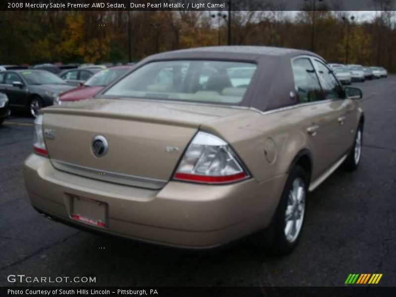 Dune Pearl Metallic / Light Camel 2008 Mercury Sable Premier AWD Sedan