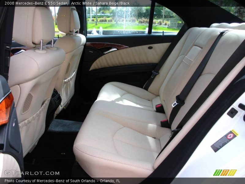 Arctic White / Sahara Beige/Black 2008 Mercedes-Benz E 550 Sedan