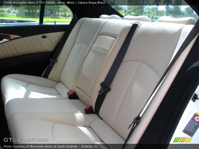 Arctic White / Sahara Beige/Black 2008 Mercedes-Benz E 550 Sedan