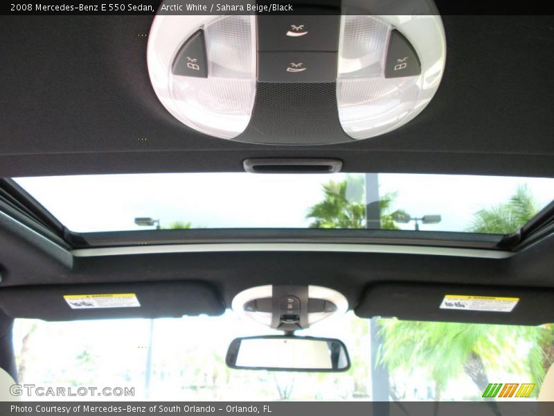 Arctic White / Sahara Beige/Black 2008 Mercedes-Benz E 550 Sedan