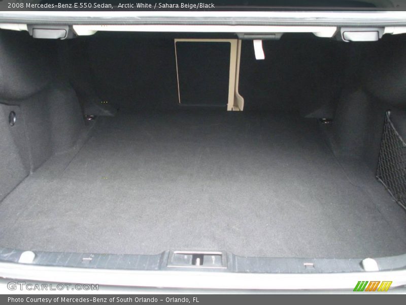 Arctic White / Sahara Beige/Black 2008 Mercedes-Benz E 550 Sedan