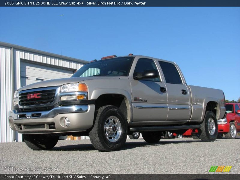 Silver Birch Metallic / Dark Pewter 2005 GMC Sierra 2500HD SLE Crew Cab 4x4