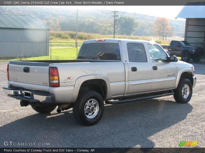 Silver Birch Metallic / Dark Pewter 2005 GMC Sierra 2500HD SLE Crew Cab 4x4