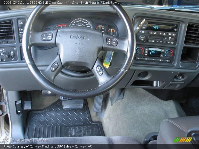Silver Birch Metallic / Dark Pewter 2005 GMC Sierra 2500HD SLE Crew Cab 4x4
