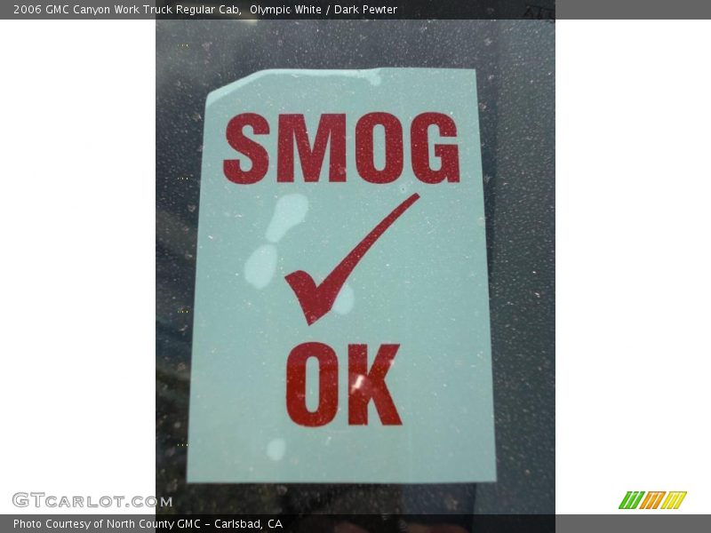 Olympic White / Dark Pewter 2006 GMC Canyon Work Truck Regular Cab