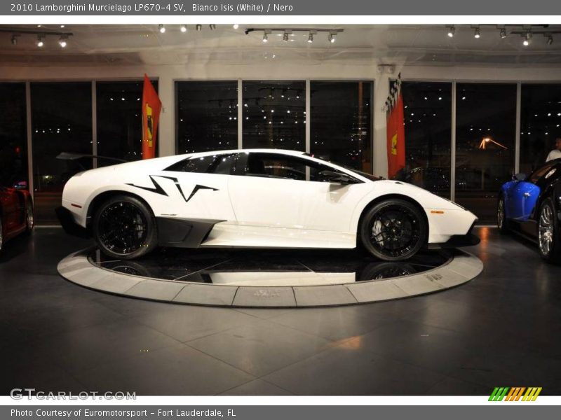 Bianco Isis (White) / Nero 2010 Lamborghini Murcielago LP670-4 SV