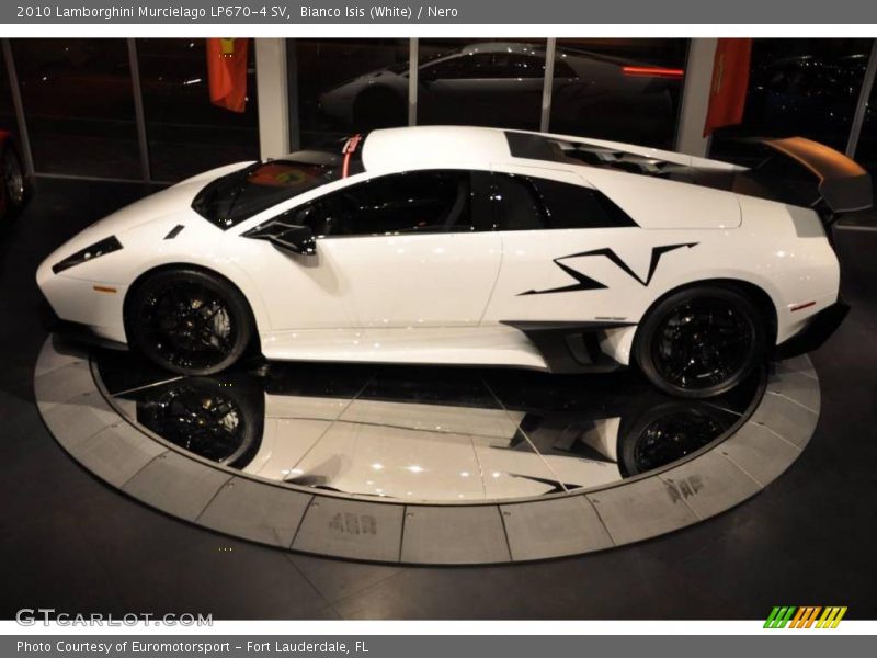 Bianco Isis (White) / Nero 2010 Lamborghini Murcielago LP670-4 SV
