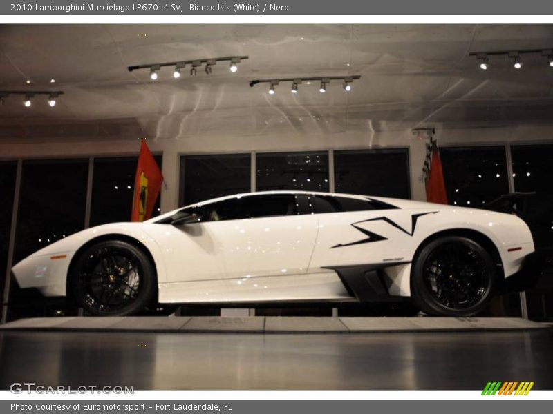 Bianco Isis (White) / Nero 2010 Lamborghini Murcielago LP670-4 SV