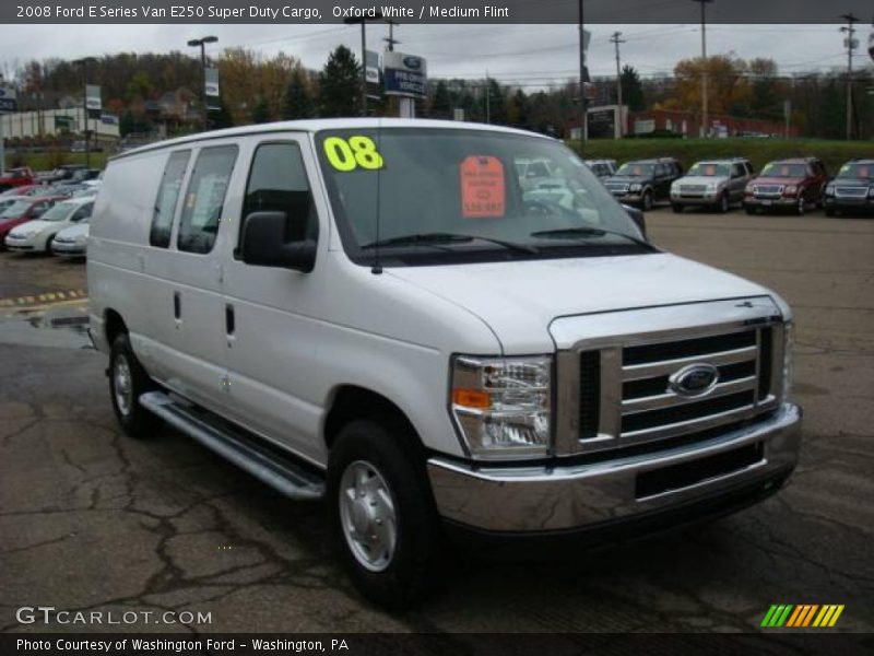 Oxford White / Medium Flint 2008 Ford E Series Van E250 Super Duty Cargo