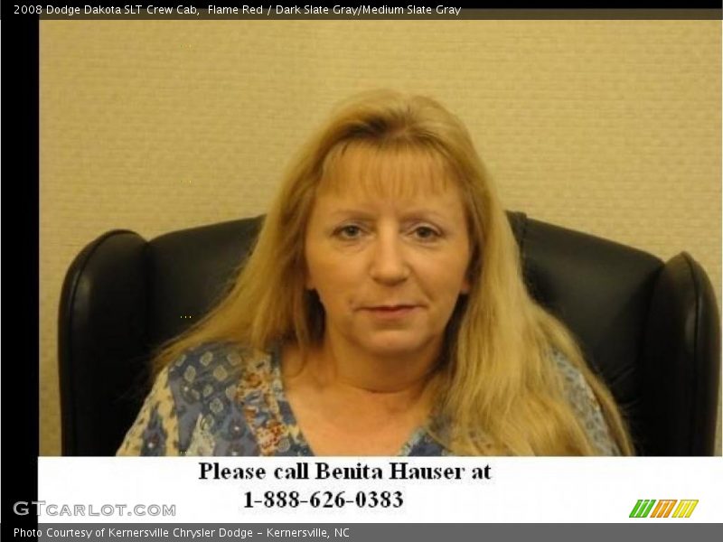 Flame Red / Dark Slate Gray/Medium Slate Gray 2008 Dodge Dakota SLT Crew Cab