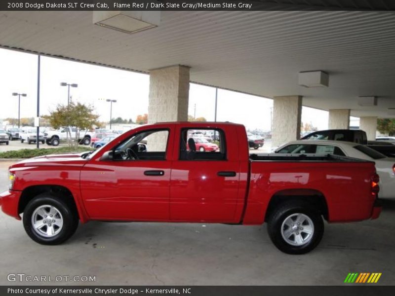 Flame Red / Dark Slate Gray/Medium Slate Gray 2008 Dodge Dakota SLT Crew Cab