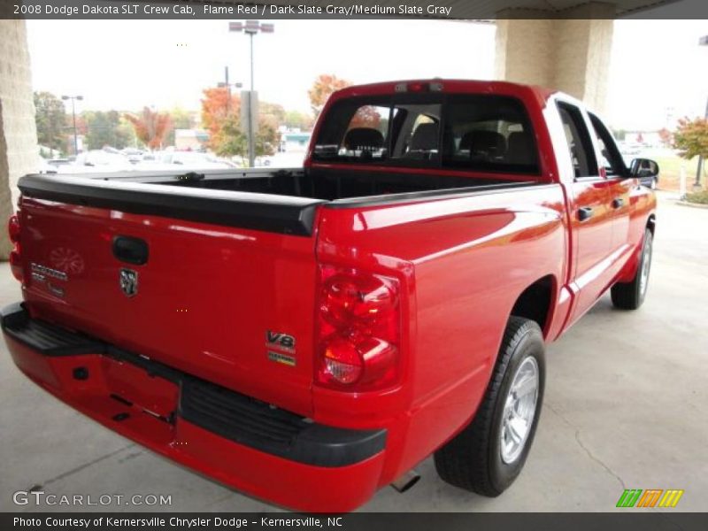 Flame Red / Dark Slate Gray/Medium Slate Gray 2008 Dodge Dakota SLT Crew Cab