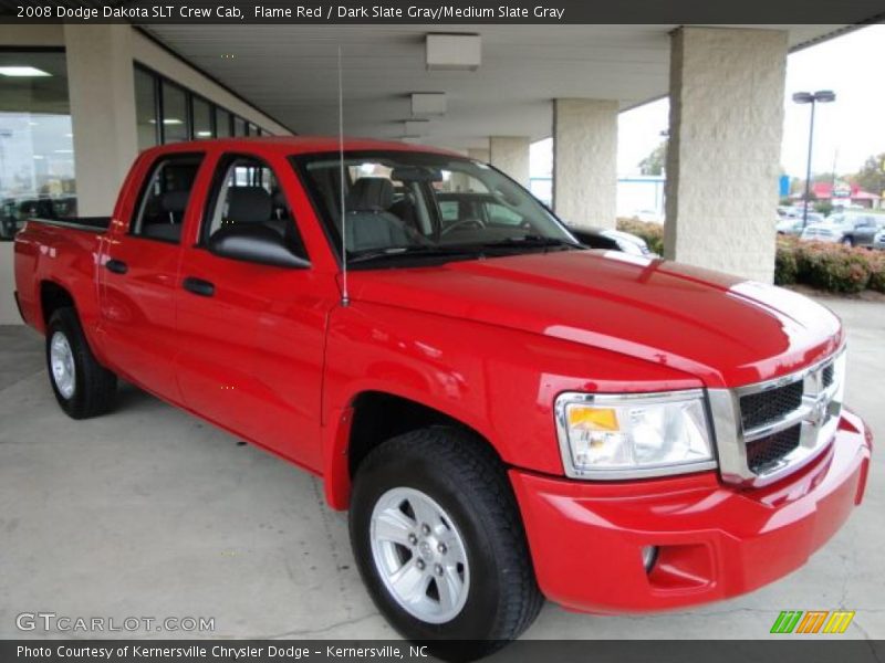 Flame Red / Dark Slate Gray/Medium Slate Gray 2008 Dodge Dakota SLT Crew Cab