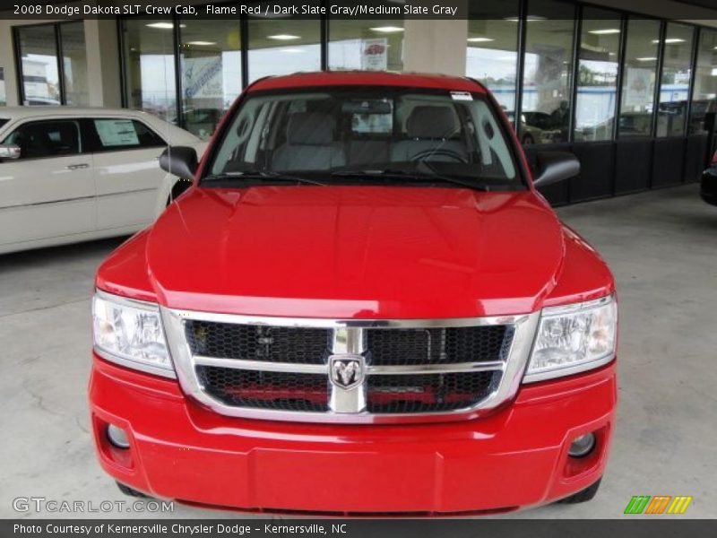 Flame Red / Dark Slate Gray/Medium Slate Gray 2008 Dodge Dakota SLT Crew Cab