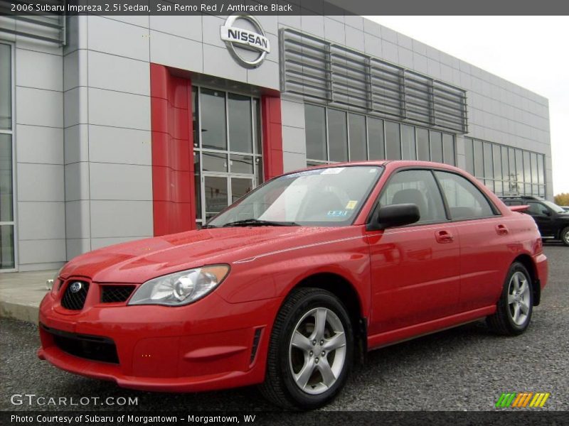San Remo Red / Anthracite Black 2006 Subaru Impreza 2.5i Sedan