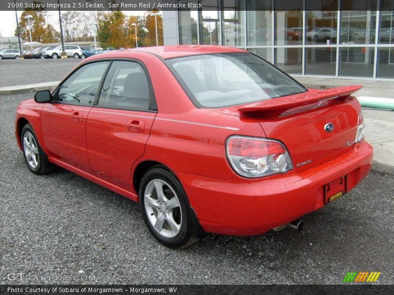 San Remo Red / Anthracite Black 2006 Subaru Impreza 2.5i Sedan