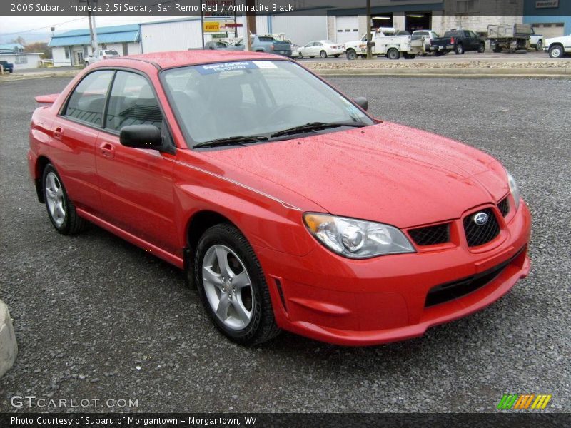 San Remo Red / Anthracite Black 2006 Subaru Impreza 2.5i Sedan