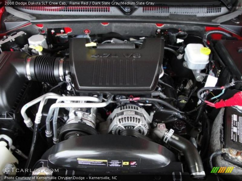 Flame Red / Dark Slate Gray/Medium Slate Gray 2008 Dodge Dakota SLT Crew Cab
