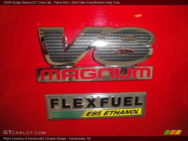 Flame Red / Dark Slate Gray/Medium Slate Gray 2008 Dodge Dakota SLT Crew Cab