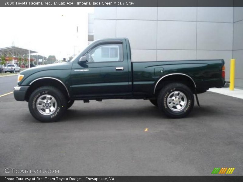 Imperial Jade Green Mica / Gray 2000 Toyota Tacoma Regular Cab 4x4
