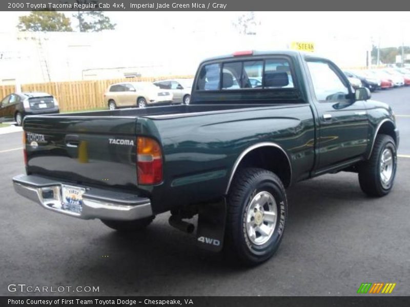 Imperial Jade Green Mica / Gray 2000 Toyota Tacoma Regular Cab 4x4