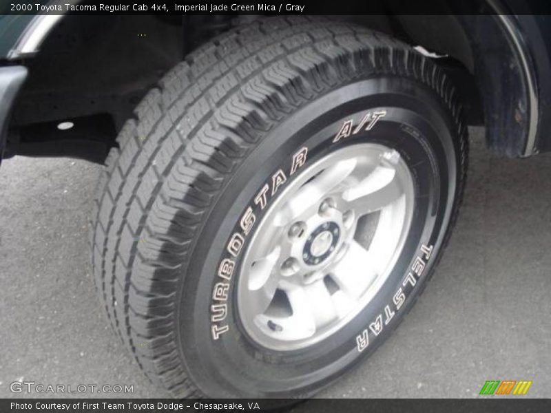 Imperial Jade Green Mica / Gray 2000 Toyota Tacoma Regular Cab 4x4
