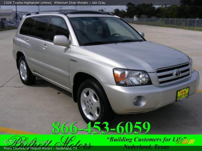 Millenium Silver Metallic / Ash Gray 2006 Toyota Highlander Limited