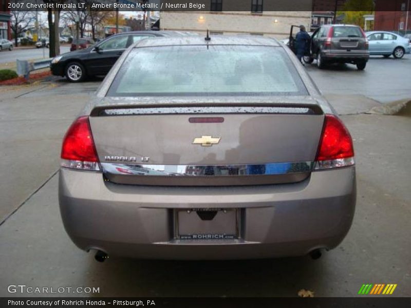 Amber Bronze Metallic / Neutral Beige 2007 Chevrolet Impala LT
