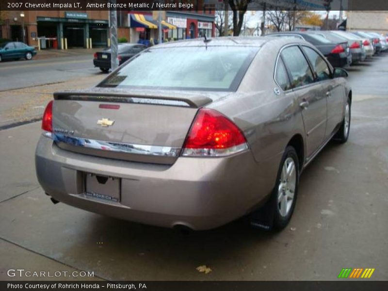 Amber Bronze Metallic / Neutral Beige 2007 Chevrolet Impala LT