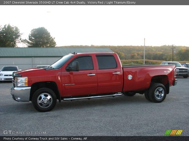 Victory Red / Light Titanium/Ebony 2007 Chevrolet Silverado 3500HD LT Crew Cab 4x4 Dually
